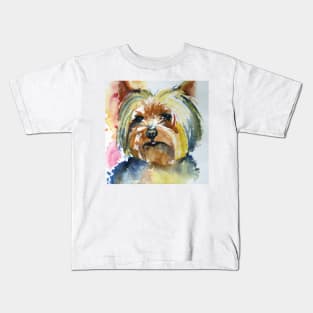 Yorkshire Terrier Watercolor - Gift For Dog Lovers Kids T-Shirt